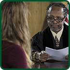 Judge in Courtroom